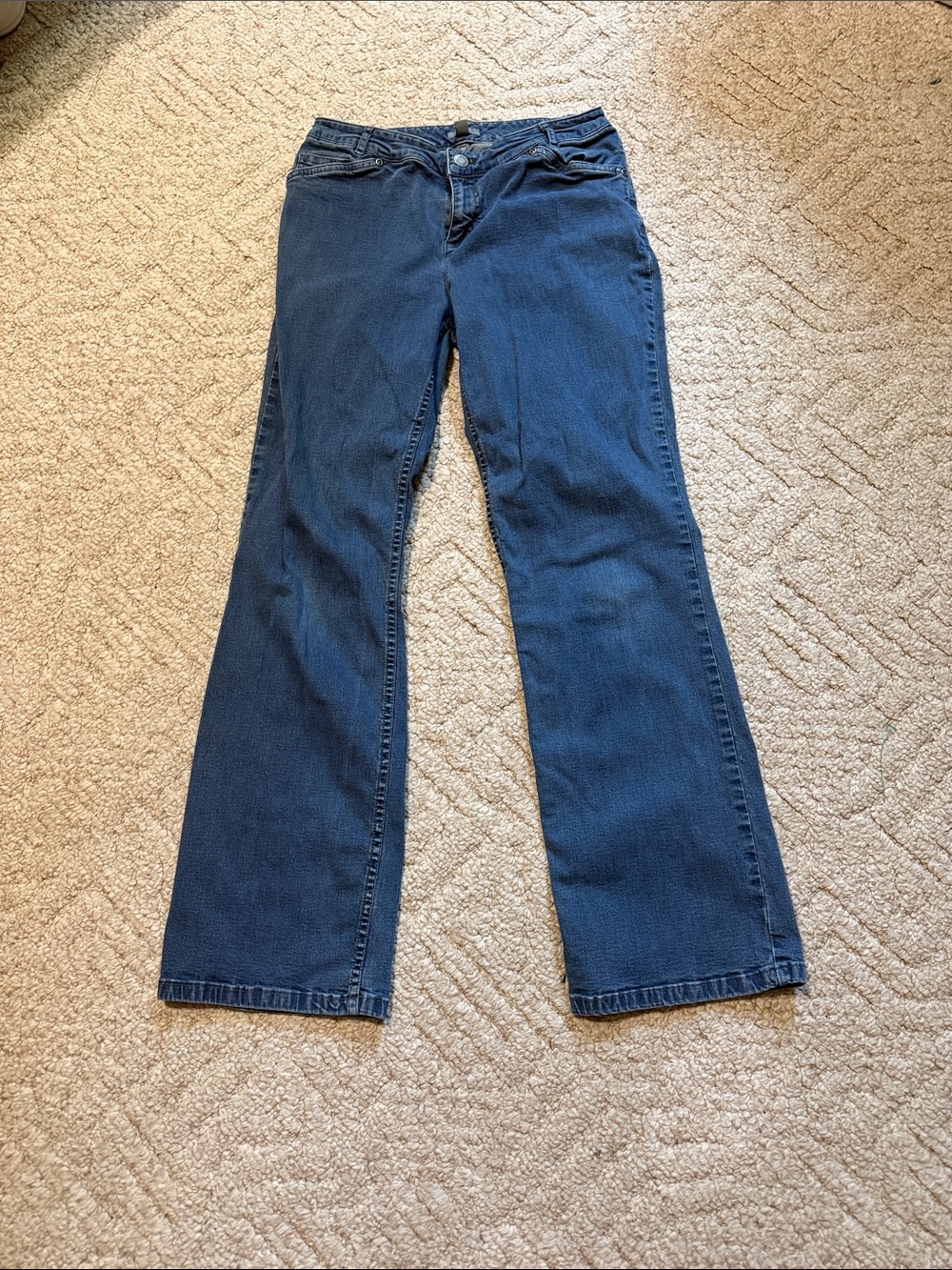 J. Jill Dark Blue Flare Wide-Leg Jeans